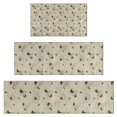 thumbnail image 1 of Beige Leaf Butterfly Pattern Kitchen Rugs Sets Of 3,Kitchen Runner Rugs Non Skid Washable,Decorative Kitchen Floor Mats for Kitchen,Sink,Laundry,17"x30"+ 17"x47" + 17"x59", 1 of 6