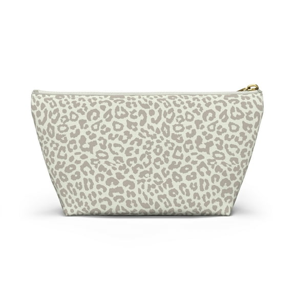 Beige Leopard Animal Print Makeup Bag Women's Cosmetic Bag-Gift of Her