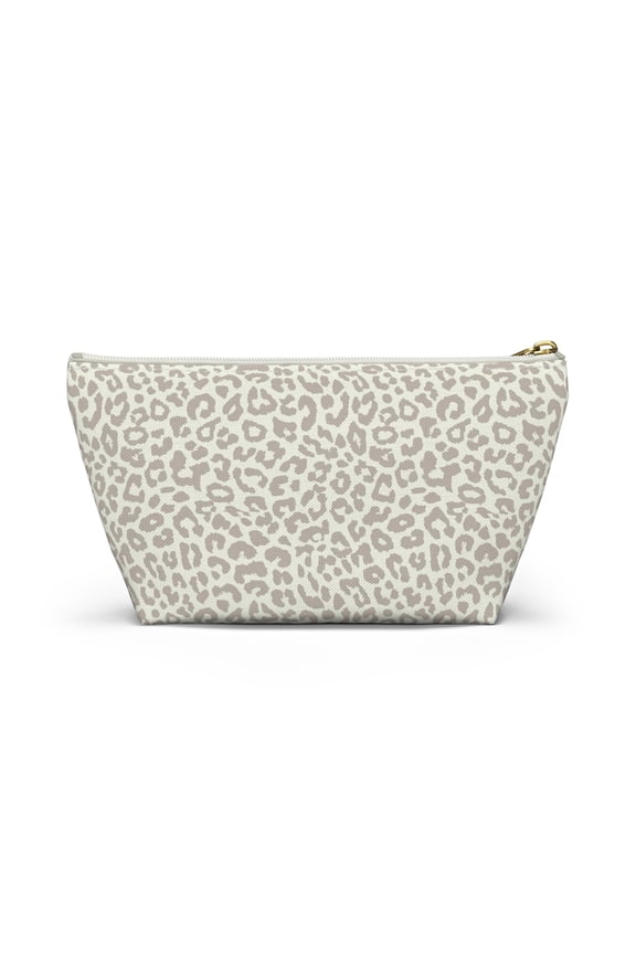 Beige Leopard Animal Print Makeup Bag Women's Cosmetic Bag-Gift of Her