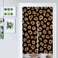 thumbnail image 1 of Beige Leopard Spots Black Background Door Curtain Nordic Living Room DoorCurtain Porch Partition Curtain Kitchen Rative Half Curtain, 1 of 4