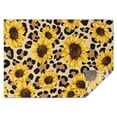 thumbnail image 1 of Beige Leopard Sunflower Pattern Rectangle Tablecloth 60"x84",Waterproof Polyester Rectangle Table Cloth, Wipeable Spillproof Polyester Tablecloth for Dining, Camping, Indoor and Outdoor, 1 of 5