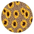 thumbnail image 1 of Beige Leopard Sunflower Pattern Round Fitted Tablecloth with Elastic Edge,Dining Table Cover Waterproof,Outdoor Round Tablecloth for Camping,Dining,Indoor and Outdoor, 1 of 7