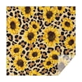 thumbnail image 1 of Beige Leopard Sunflower Pattern Square Tablecloth,Waterproof Square Table Cover,Wipeable Spillproof Washable Table Cover for Home Kitchen Party Decor 42"X42"(107x107cm), 1 of 6