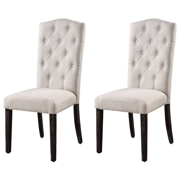 Beige Linen Dining Chairs / Versatile Set for Different Decors