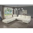 thumbnail image 1 of Beige Linen Modular Sectional with Chaise and Ottoman Modular, 1 of 11