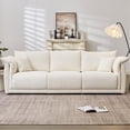 thumbnail image 1 of Beige Living Room , 98.5" With Thick Back Cushions & Wood Frame For Space, 3 Long-lasting Comfort, 1 of 5