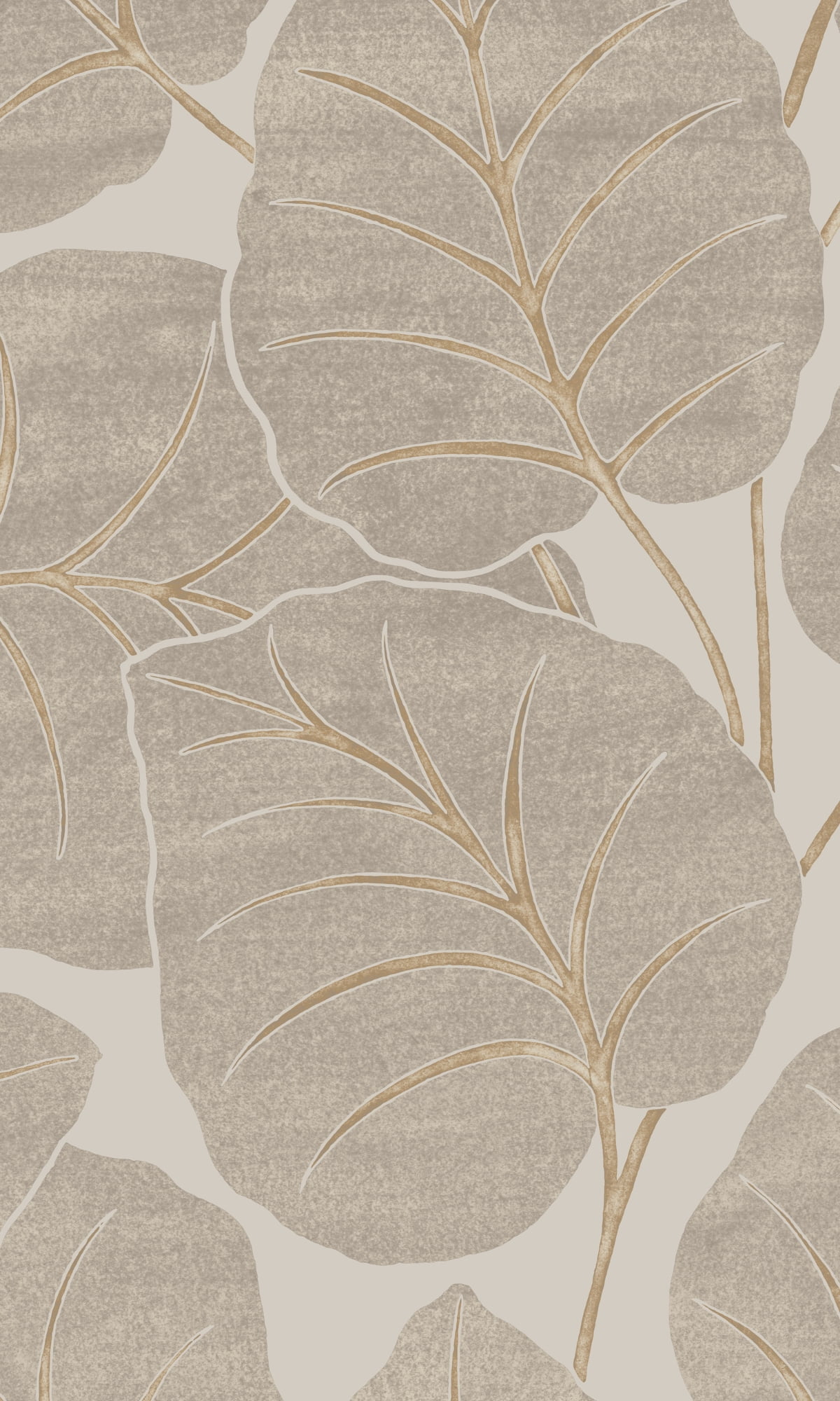 Beige Luxor Leaf Tropical Wallpaper