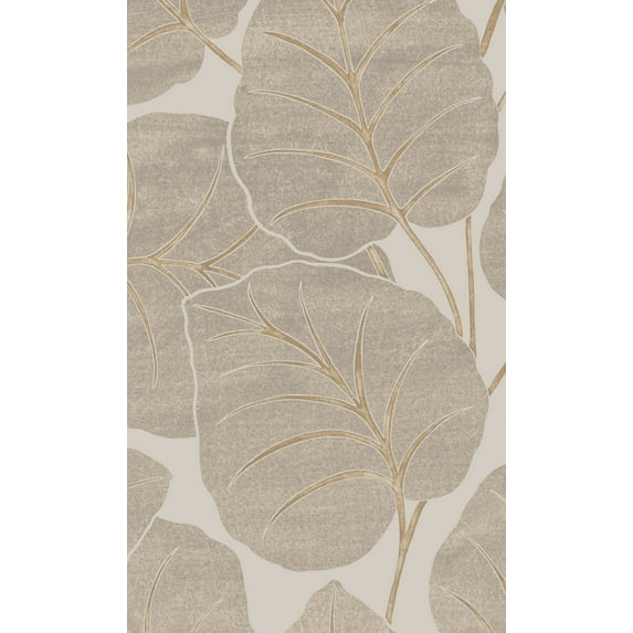 Beige Luxor Leaf Tropical Wallpaper
