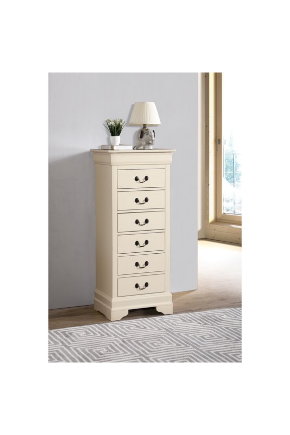 Beige Main Color - Carved Bases Design - Bedroom Setting - Classic Visual Effect
