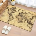 thumbnail image 1 of Beige Map Bathroom Mats 2x3 FT, Non Slip Small Kitchen Mat, Retro Farmhouse Abstract Illustration Art Washable Soft Backed Front Door Throw Rugs Non-Shedding Indoor Outdoor Doormat for Entryway Sink, 1 of 8