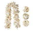 thumbnail image 1 of Beige Maple Leaf Farmhouse Fall Garland, Autumn Foliage Decor for Mantel Window Porch Stair Railing, Indoor Covered Outdoor Thanksgiving Halloween Home Decor, 1 PC, 5.74 Ft, 1 of 6