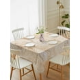 thumbnail image 1 of Beige Marble Tablecloth Rectangle Table Cloth 60x84, Waterproof Tablecloth Outdoor Table Cloth, Chic Neutral Minimalist Fluid Aesthetic Washable Table Cover for Kitchen Dinning Party, 1 of 8