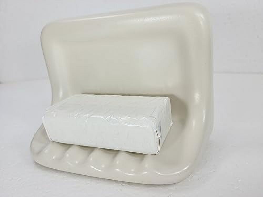 Beige Matte Ceramic Soap Dish Shower Tray Tile In Installation Vintage