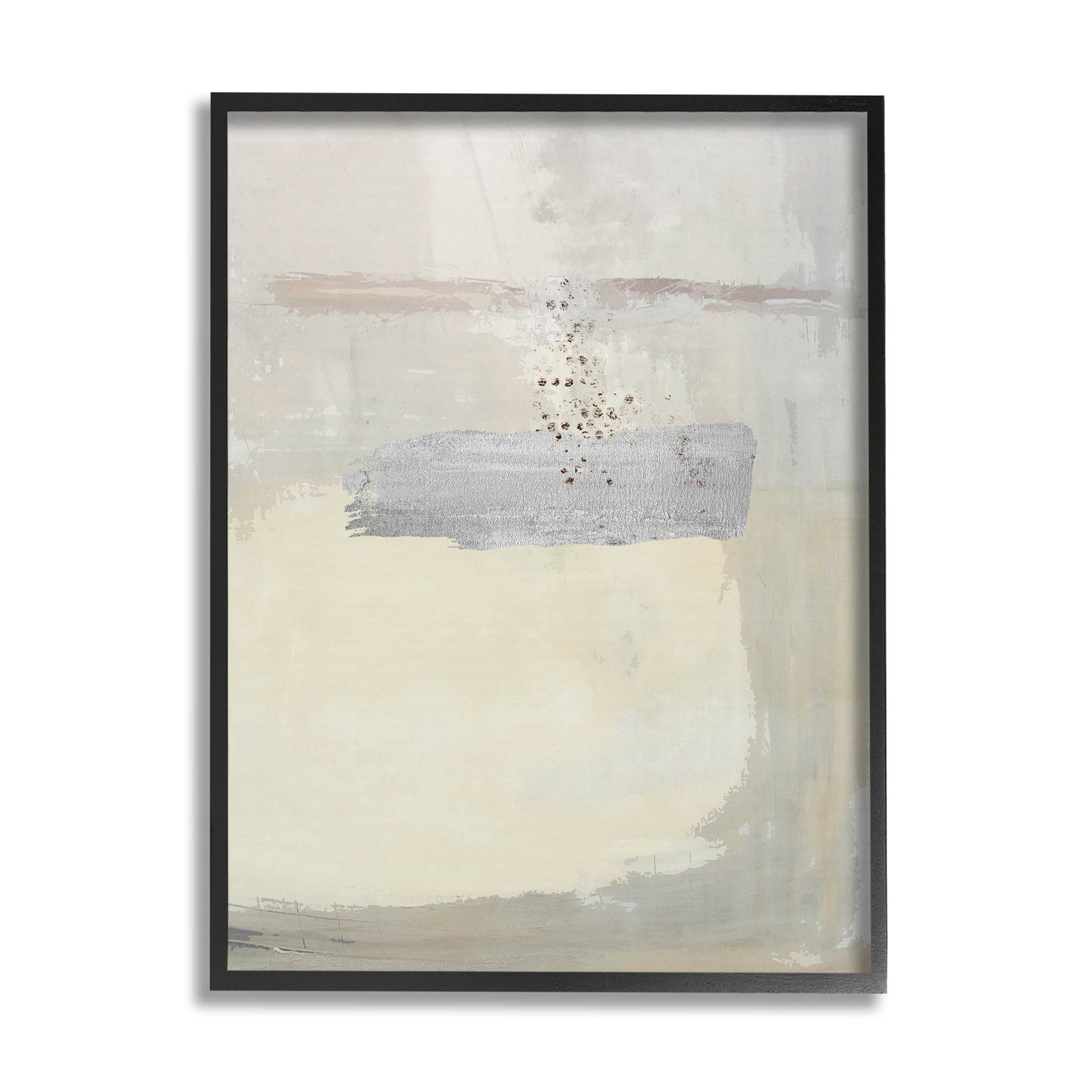 Beige Modern Abstract Arrangement Abstract Graphic Art Black Framed Art Print Wall Art