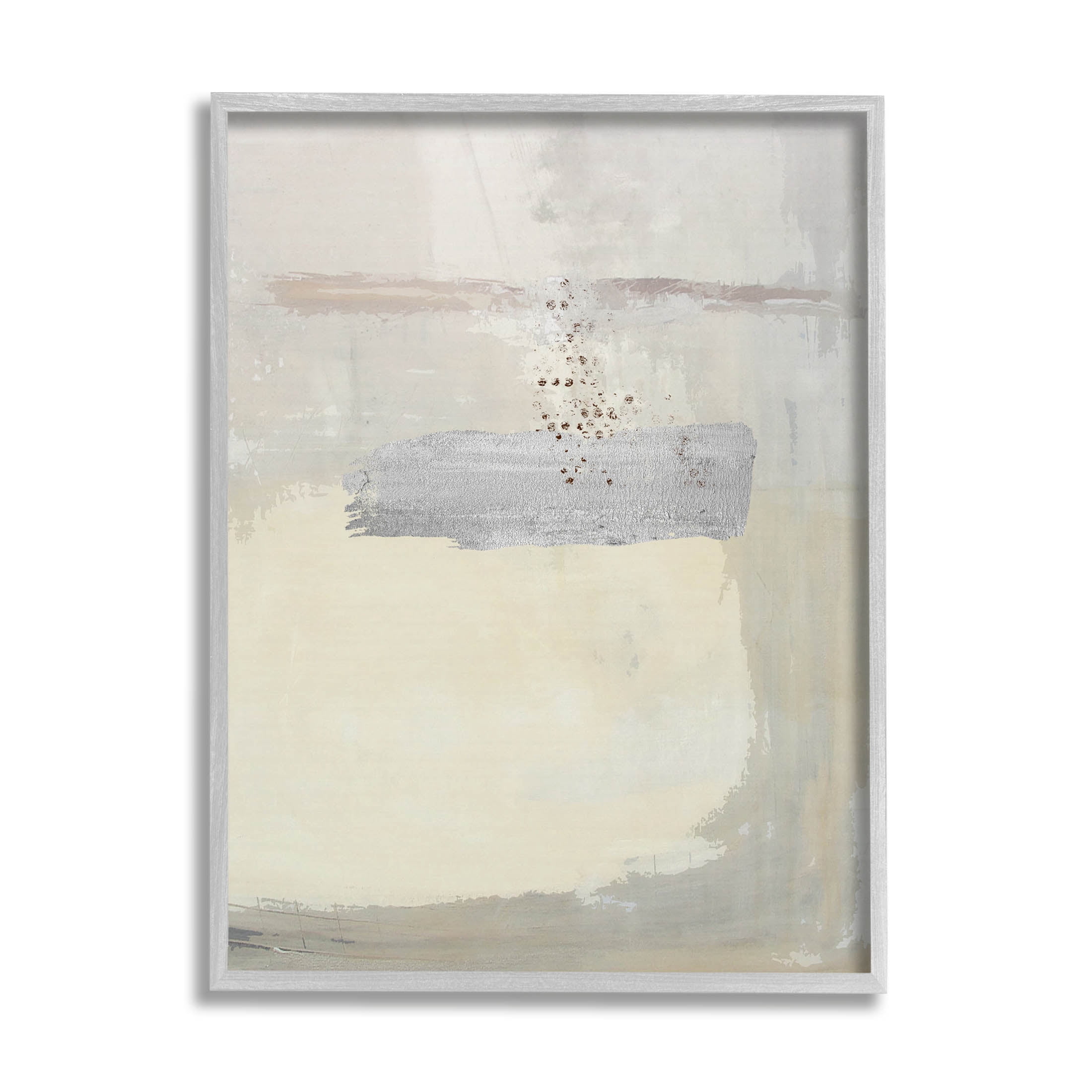 Beige Modern Abstract Arrangement Abstract Graphic Art Gray Framed Art Print Wall Art