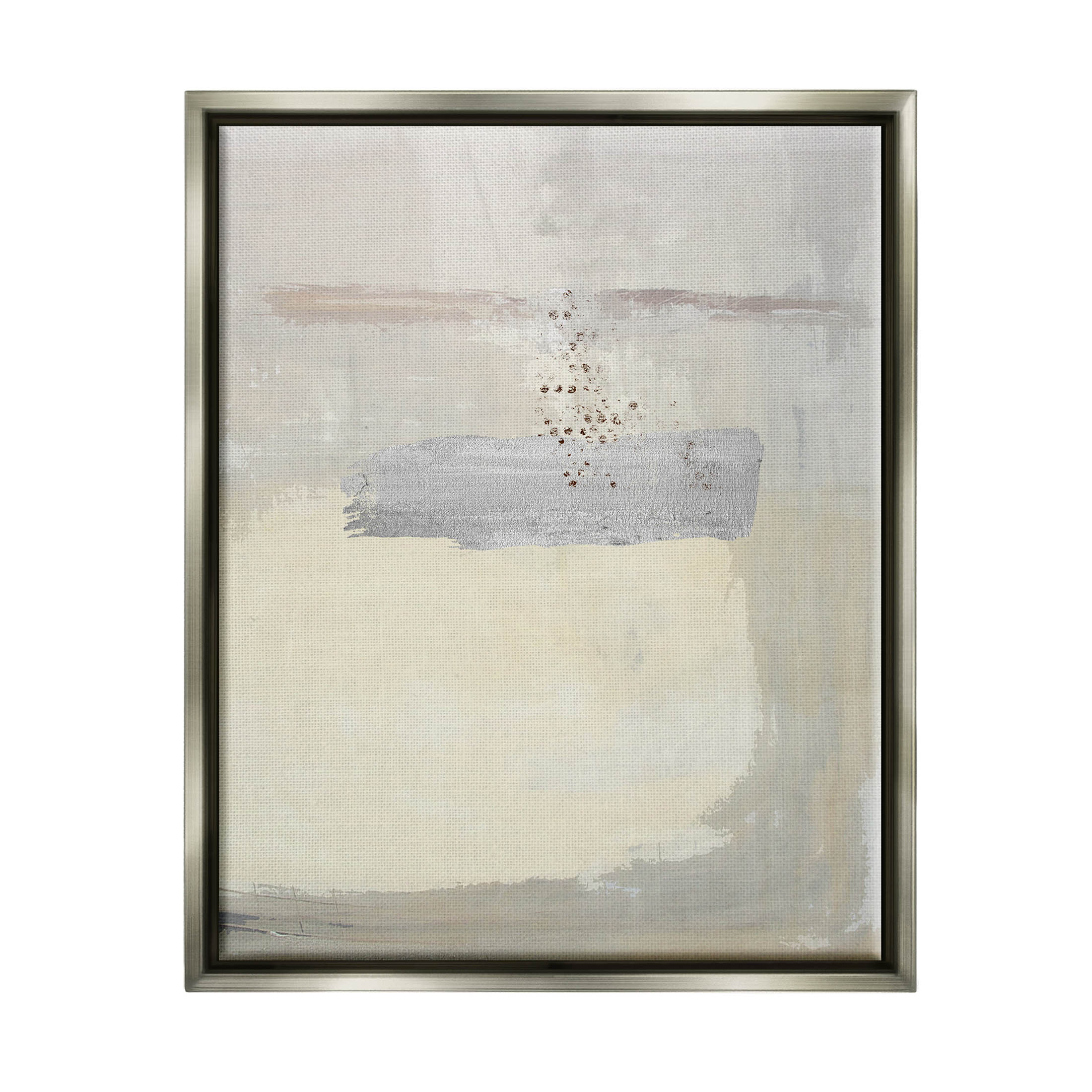 Beige Modern Abstract Arrangement Abstract Graphic Art Luster Gray Framed Art Print Wall Art