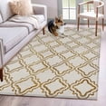 thumbnail image 1 of Beige Moroccan Area Rugs 3'x5', Washable Small Throw Rugs for Living Room Bedroom, Geometric Abstract Art Modern Indoor Outdoor Rug Non-Slip Low Pile Carpet Runner Reversible Floor Mats, 1 of 8