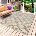 thumbnail image 1 of Beige Moroccan Outdoor Rug 4x6 Ft, Non Slip Washable Area Rug, Geometric Abstract Art Modern Patio Rugs Carpet Runner, Large Floor Mat for Indoor/Outdoor Deck Porch Camping, 1 of 8