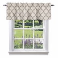 thumbnail image 1 of Beige Morocco Kitchen Curtain Valances for Windows Farmhouse Short Curtains, Modern Moroccan Geometric Abstract Art Rod Pocket Valance Curtain for Bedroom Cafe Living Room, 1 of 8
