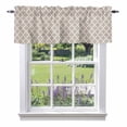 thumbnail image 1 of Beige Moroccon Kitchen Curtain Valances for Windows Farmhouse Short Curtains, Farmhouse Minimalist Abstract Geometric Rod Pocket Valance Curtain for Bedroom Cafe Living Room 54"x18", 1 of 8
