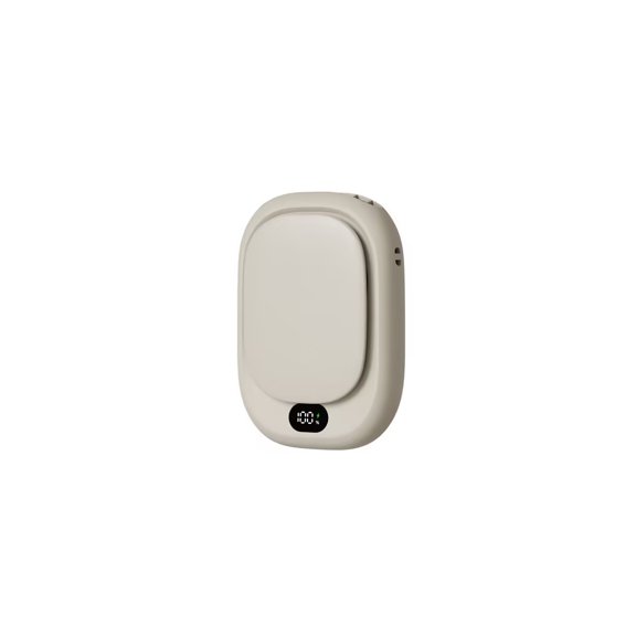 Beige Multi-Use Neck/Waist Portable Fan, 1800mAh, All-Day Battery, 4 Modes, Lightweight, Rechargeable