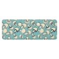 thumbnail image 1 of Beige Mushroom Sketch Teal Pattern Kitchen Rug Mat,Kitchen Runner Rugs Non Skid Washable,Decorative Kitchen Floor Mats for Kitchen,Sink,Laundry,17"x47.2", 1 of 7