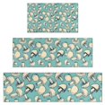 thumbnail image 1 of Beige Mushroom Sketch Teal Pattern Kitchen Rugs Sets Of 3,Kitchen Runner Rugs Non Skid Washable,Decorative Kitchen Floor Mats for Kitchen,Sink,Laundry,17"x30"+ 17"x47" + 17"x59", 1 of 6