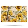 thumbnail image 1 of Beige Music Sunflower Guitar Pattern Bathroom Rugs Mat,Non Slip Microfiber Bathroom Rug,Rubber Backing,Soft Bathroom Mats for Bathroom Floor,Tub and Shower,17x27in(43x68cm), 1 of 5