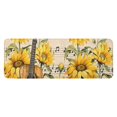 thumbnail image 1 of Beige Music Sunflower Guitar Pattern Kitchen Rug Mat,Kitchen Runner Rugs Non Skid Washable,Decorative Kitchen Floor Mats for Kitchen,Sink,Laundry,17"x47.2", 1 of 7