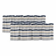 thumbnail image 1 of Beige Navy Blue Striped Curtain Valances for Windows, Kitchen Valance Window Treatments Panel 2 Pack, Farmhouse Stripes Modern Abstract Art Rod Pocket Short Curtains for Bathroom Bedroom 54 x 18 Inch, 1 of 8