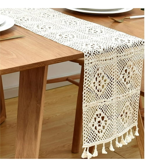 Beige Night Stand Table Top Cloth Dresser Scarf Runners and Toppers for Bedroom Table Centerpieces