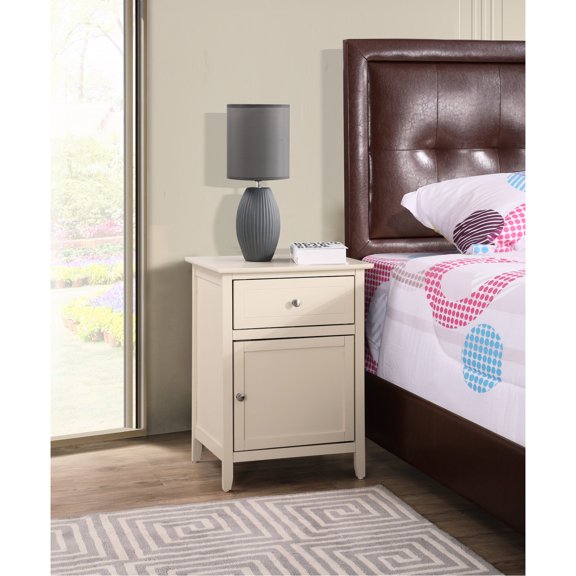 Beige Nightstand - Keep Things in Order in Drawer - Bedroom Use - Durable Construction