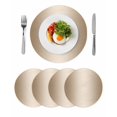 thumbnail image 1 of Beige Ombre Round 13 Inch Placemats Set of 4, Modern Gradient Abstract Art HeatResistant Non Slip Place Mats for Dining Table, Wipeable Braided Kitchen Table Mats for Housewarming, 1 of 9