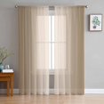 thumbnail image 1 of Beige Ombre Sheer Curtains 72 Inch Length 2 Panels Set for Living Room/Bedroom, Modern Gradient Abstract Art Semi Curtain Sheers Drapes Rod Pocket Curtains Window Treatment Set 52''x72''x2, 1 of 7