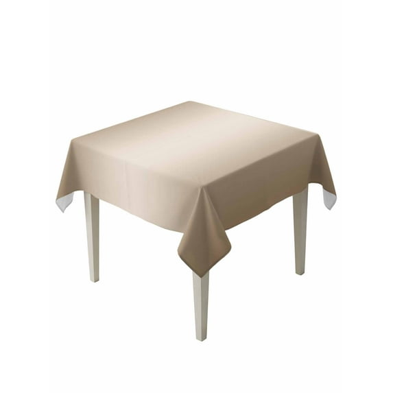 Beige Ombre Table Cloth, Modern Gradient Abstract Art Waterproof Tablecloth for Square Tables, Reusable Washable Fabric Table Cover for Restaurant Kitchen Dining Tables 54"x54"