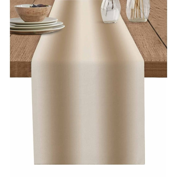 Beige Ombre Table Runner Khaki Modern Art Farmhouse Tablerunners 16 x 72 Inch, Table Decorations Tabletop Scarf for Summer Gathering Holiday Farmhouse Kitchen Dining Decor