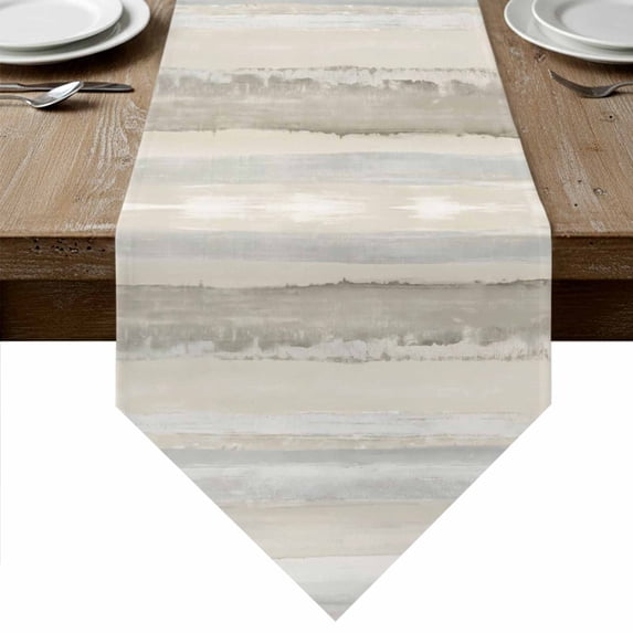 Beige Ombre Table Runner Linen Burlap Table Runner 72 Inches Long ...