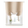 thumbnail image 1 of Beige Ombre Tie Up Curtains for Window, Thermal Insulated Balloon Shade Adjustable Rod Pocket Curtains Valance Panels for Kitchen Bathroom Cafe 42 x 54 Khaki Modern Art Farmhouse, 1 of 6