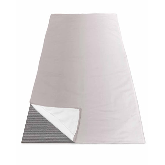 Beige Ombre Yoga Towel for Hot Yoga Non Slip, White Gradient Modern Abstract Art Yoga Mat Towel Absorbent Yoga Sweat Towels Microfiber Hot Yoga Blanket for Bikram Pilates 26"x70"