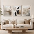 Beige Organic Wall Art Print Set, Luxury Contemporary Gallery Decor ...