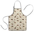 thumbnail image 1 of Beige Origami Dinosaurs Pattern Kids Aprons for Girls and Boys,Adjustable Neck Strap Toddler Aprons for Kids Cooking Baking, 1 of 6