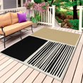 thumbnail image 1 of Beige Outdoor Rug 5x8 Ft, Non Slip Washable Area Rug, Modern Abstract Art Farmhouse Striped Patio Rugs Carpet Runner, Large Floor Mat for Indoor/Outdoor Deck Porch Camping, 1 of 8