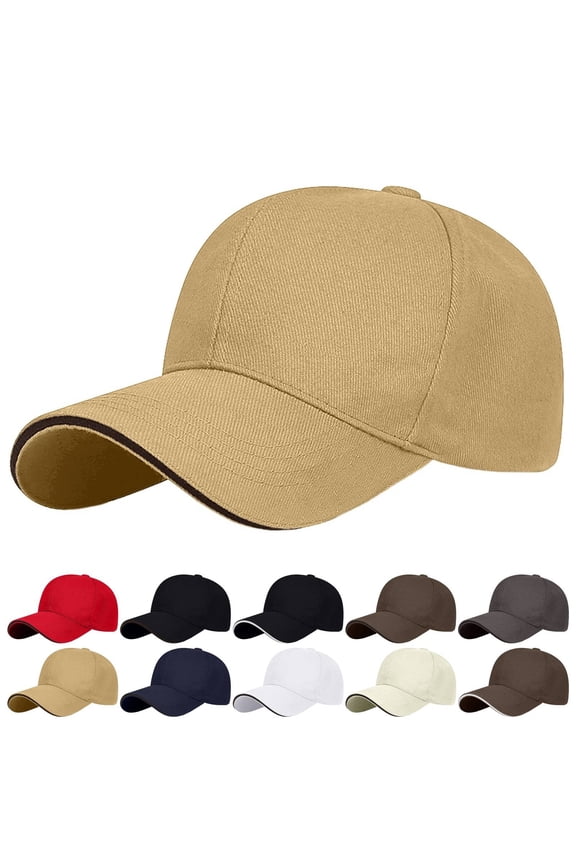 Beige Oversize Baseball Cap cotton Retro Snapback Cap for Men and Women - Adjustable Snap Fit Panel, Curved Bill One Size