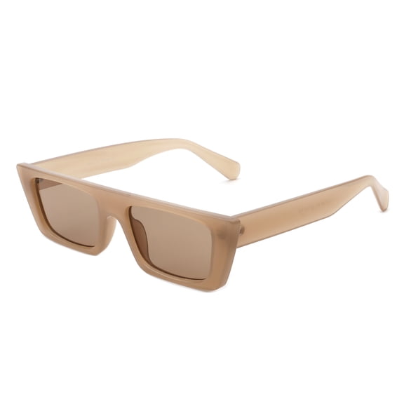 Beige Oversized Sunglasses - Wide Frame UV400 Protection Casual Daily Outing Eyewear