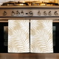 thumbnail image 1 of Beige Palm Leaf Kitchen Towels Set of 4, Summer Coastal Botanical Tropical Absorbent Dish Towels for Kitchen, Microfiber Hand Towel, Quick Drying Tea Towel for Cleaning Decorative Dishcloths, 1 of 7