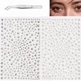 thumbnail image 1 of Beige Pearl & White Rhinestones 2 PACK,Face Gems Rhinestone Sticker,Self Adhesive Body Jewels Sticker,Gorgeous DIY Face Gems,3/4/5/6 MM Stick on Rhinestones for Craft,Nail,Clothes,Shoes, 1 of 8