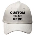 thumbnail image 1 of Beige Personalized Text Embroidered Unisex Baseball Cap, Adjustable Hat, Custom Text, 1 of 9