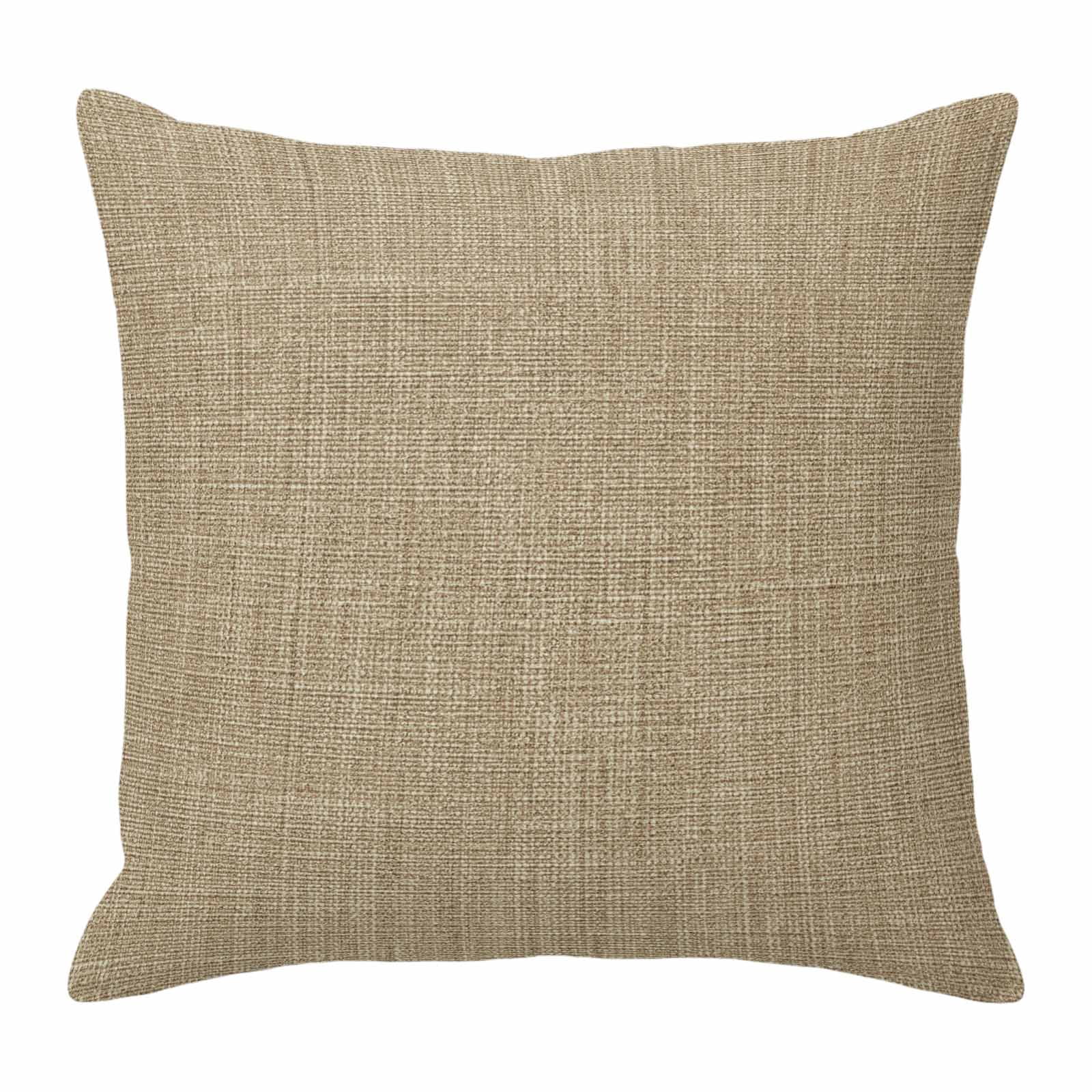 Beige Pillow Covers 16x16 Inch, Farmhouse Burlap Solid Brown Color Modern Linen Texture Linen Pillowcase with Invisible Zipper, Decorative Throw Pillow Covers Cushion Case for Couch Sofa Bed