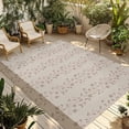 thumbnail image 1 of Beige Pink Floral Outdoor Rug for Patio/Deck/Porch, Non-Slip Large Area Rug 5 x 8 Ft, Spring Flowers Indoor Outdoor Rugs Washable Area Rugs, Reversible Camping Rug Carpet Runner, 1 of 8