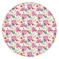 thumbnail image 1 of Beige Pink Football Helmets Pattern Round Fitted Tablecloth with Elastic Edge,Dining Table Cover Waterproof,Outdoor Round Tablecloth for Camping,Dining,Indoor and Outdoor, 1 of 7